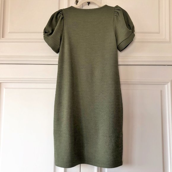 Amazing Puff Sleeve Shift Dress *NEW WITH TAGS* Size XS-XXS - Picture 3 of 16